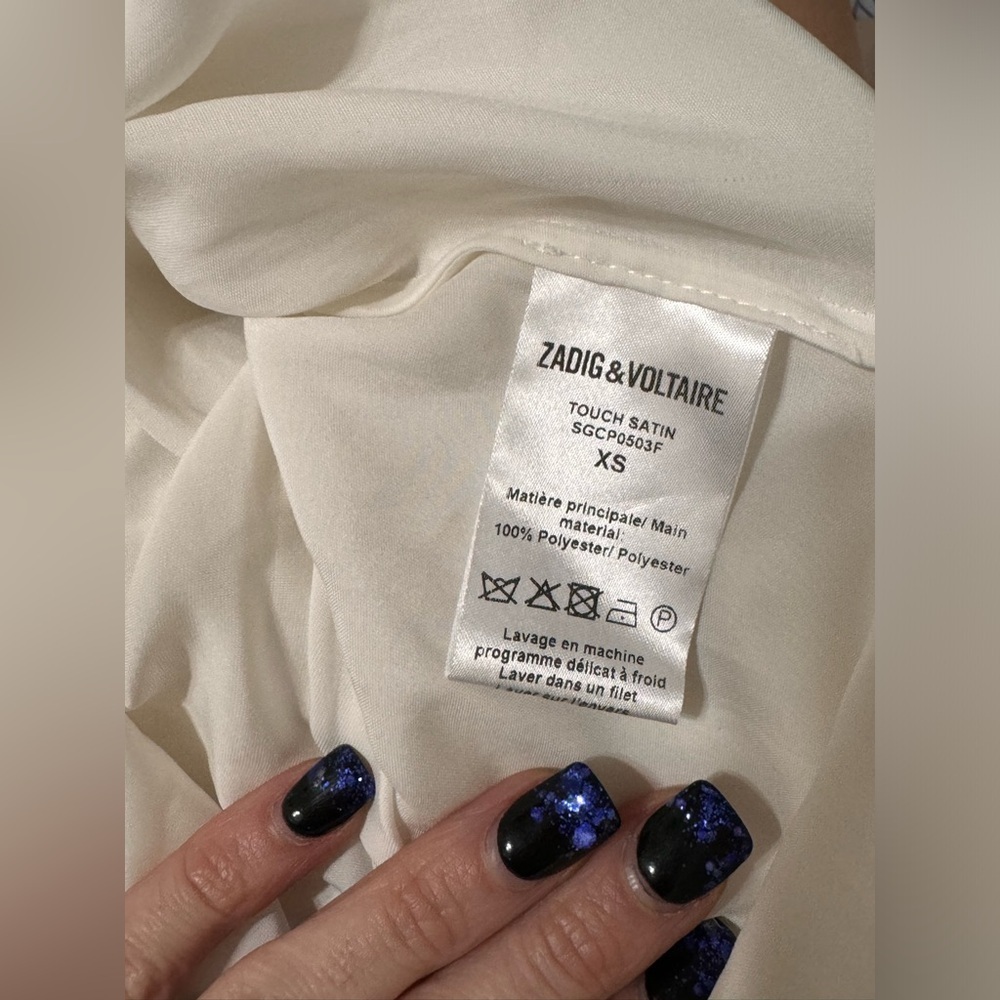Zadig & Voltaire Touch Satin Top - Picture 6 of 7